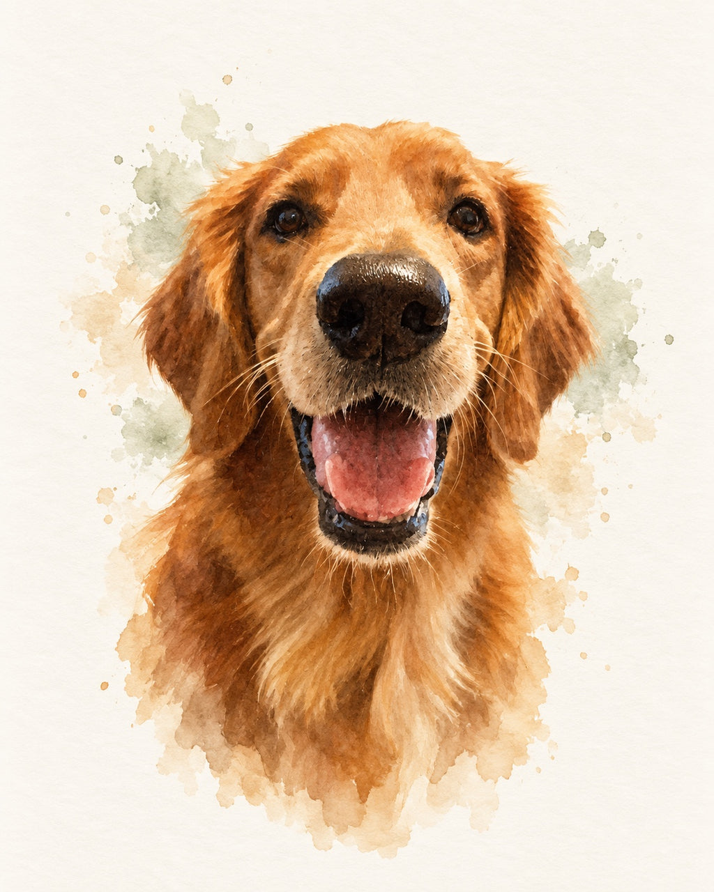 Watercolor portrait style example