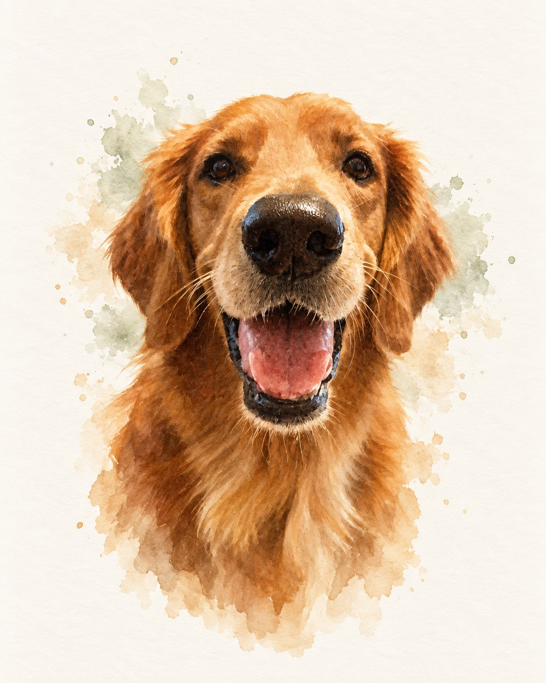 Watercolor portrait style example